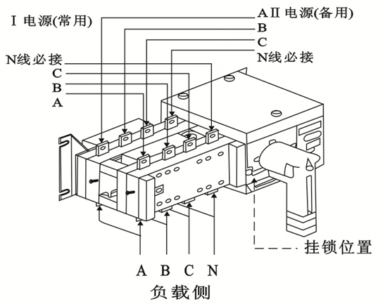 雙電源的接線(xiàn)